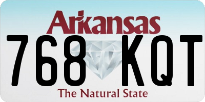 AR license plate 768KQT