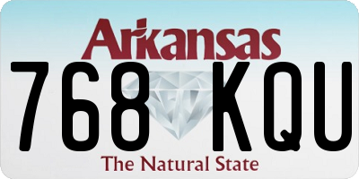 AR license plate 768KQU