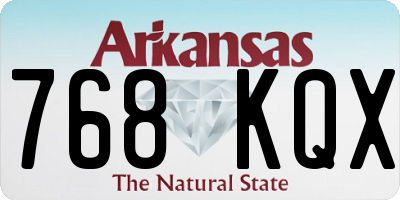 AR license plate 768KQX