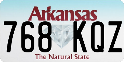 AR license plate 768KQZ
