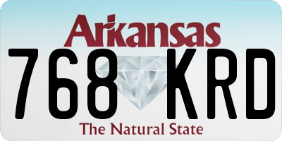 AR license plate 768KRD