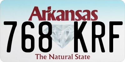 AR license plate 768KRF