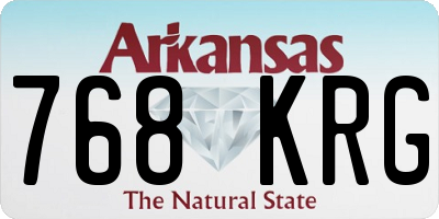 AR license plate 768KRG