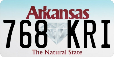 AR license plate 768KRI