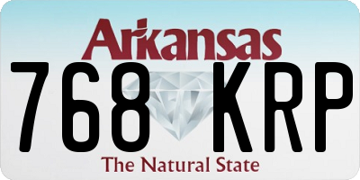 AR license plate 768KRP