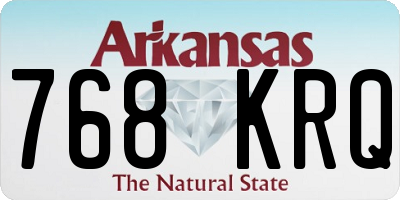 AR license plate 768KRQ