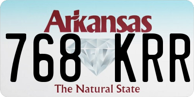 AR license plate 768KRR