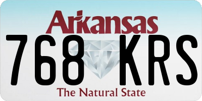 AR license plate 768KRS