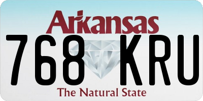 AR license plate 768KRU