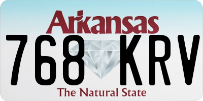 AR license plate 768KRV