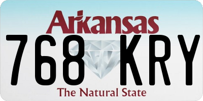 AR license plate 768KRY
