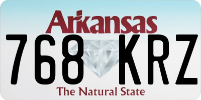 AR license plate 768KRZ