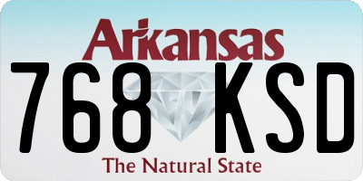 AR license plate 768KSD