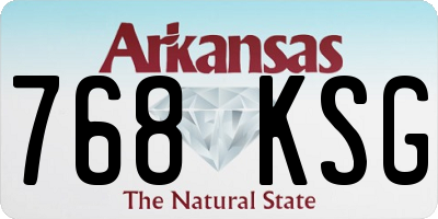 AR license plate 768KSG