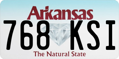AR license plate 768KSI