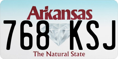 AR license plate 768KSJ