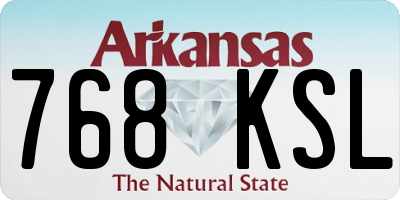 AR license plate 768KSL