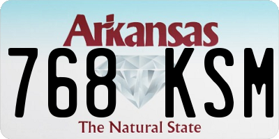 AR license plate 768KSM