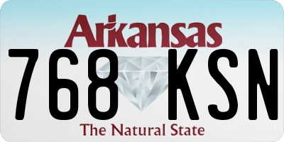 AR license plate 768KSN