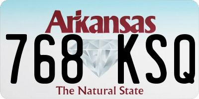 AR license plate 768KSQ