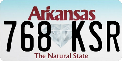 AR license plate 768KSR