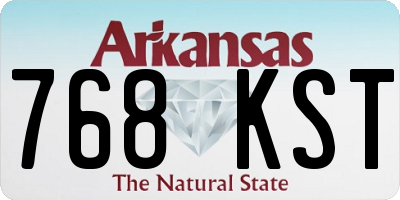 AR license plate 768KST