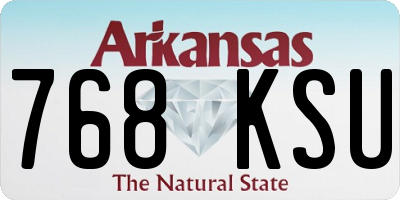 AR license plate 768KSU