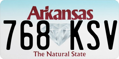 AR license plate 768KSV