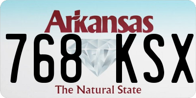 AR license plate 768KSX