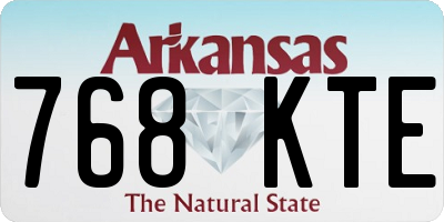AR license plate 768KTE