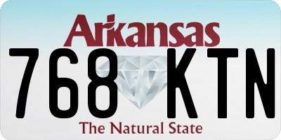 AR license plate 768KTN