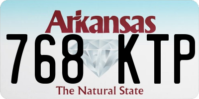 AR license plate 768KTP