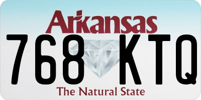 AR license plate 768KTQ
