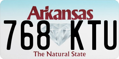 AR license plate 768KTU