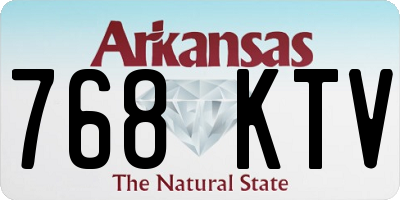 AR license plate 768KTV