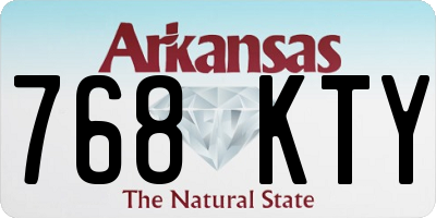 AR license plate 768KTY