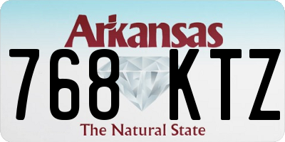 AR license plate 768KTZ