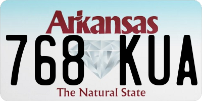 AR license plate 768KUA