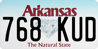 AR license plate 768KUD