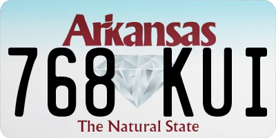 AR license plate 768KUI