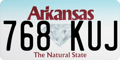 AR license plate 768KUJ