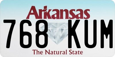 AR license plate 768KUM