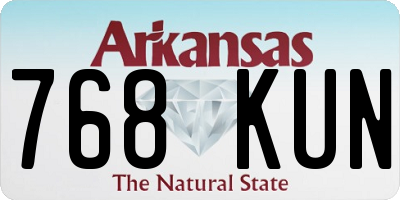 AR license plate 768KUN
