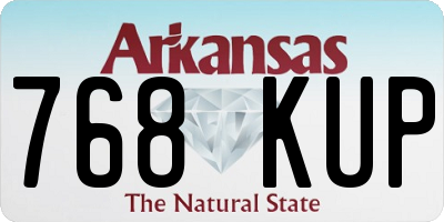AR license plate 768KUP