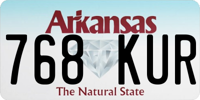 AR license plate 768KUR