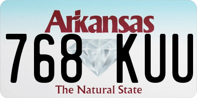 AR license plate 768KUU