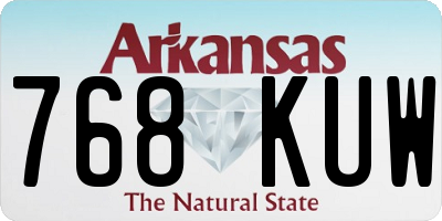AR license plate 768KUW
