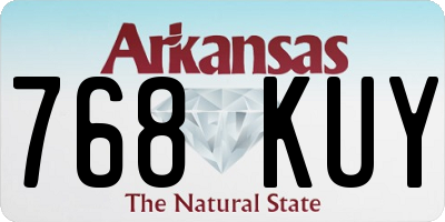 AR license plate 768KUY