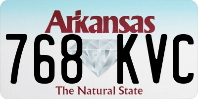 AR license plate 768KVC