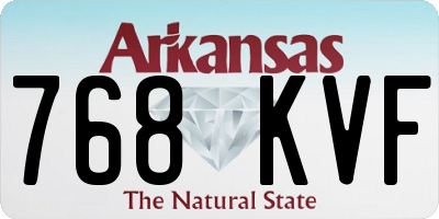AR license plate 768KVF